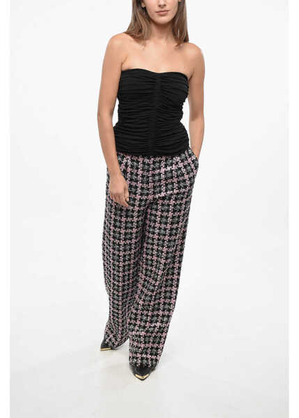 Bluze Saint Laurent Sleeveless Draped Cropped Top Black Femei (BM 19140512) 4