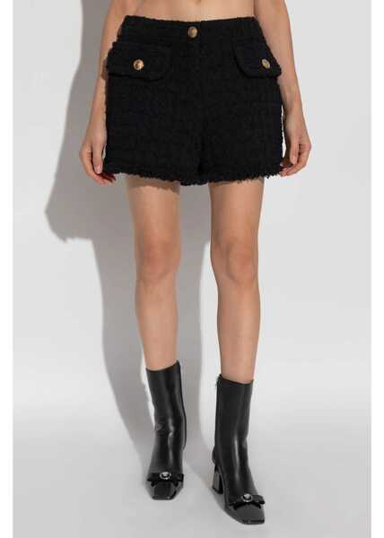 Pantaloni scurti Versace Boucle Shorts With Double Pockets And Logo-Buttons Black Femei (BM 19140536) 3