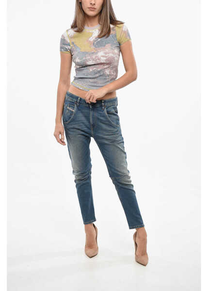 Blugi skinny Diesel Stretch Denim Boyfriend Fit Fayza-Ne Jogg Jeans 13Cm Blue Femei (BM 19140560) 4