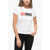 Diesel Solid Color T-Sli-Div Crew-Neck T-Shirt With Embossed Logo White