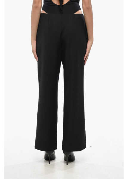 Pantaloni office OBLO UNIQUE Solid Color Pants Black Femei (BM 19140578) 2