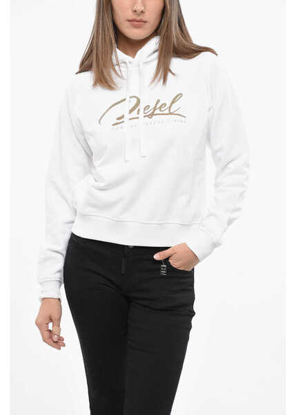 Bluze de trening Diesel Brushed Cotton F-Reggy Hoodie With Golden Logo White Femei (BM 19140584) 1