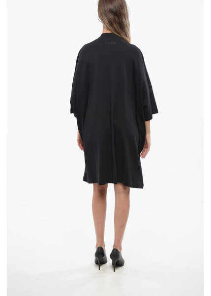 Rochii scurte Moschino Couture Oversized Cotton Tee Dress With Beads Black Femei (BM 19140632) 2