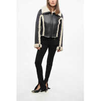 Geci de piele Dama - Geci de piele Diesel Two-Tone L-Kriti Shearling Jacket Black Femei (BM 19140752) - B-mall.ro