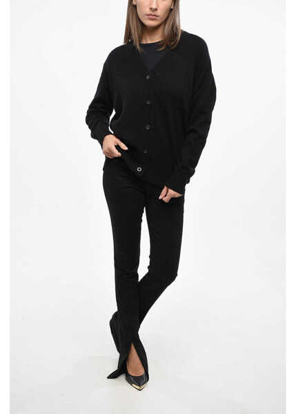 Cardigane Diesel Wool Cardigan With Tulle Detail Black Femei (BM 19140755) 4