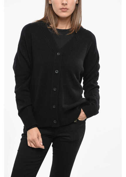 Cardigane Diesel Wool Cardigan With Tulle Detail Black Femei (BM 19140755) 1
