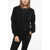 Diesel Wool Cardigan With Tulle Detail Black