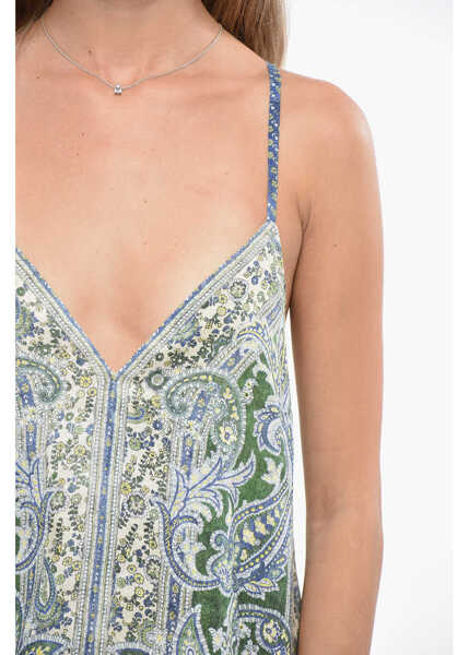 Rochii scurte ZIMMERMANN Linen Bandana Motif Ottie Swing Slip Dress Multicolor Femei (BM 19140758) 3