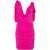 THE ATTICO Cowl Neck Draped Dress Pink