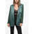 Pinko Satin And Geogette Gagny Blazer With Flap Pockets Green