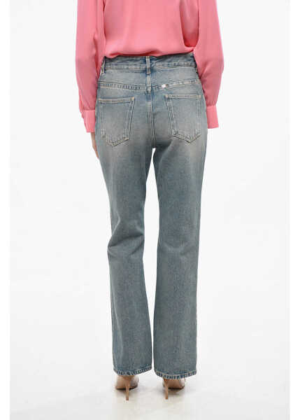 Blugi drepti Givenchy Light Washed Bootcut Denims With Chain Detail 21Cm Light Blue Femei (BM 19140821) 2