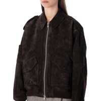 Imbracaminte S.W.O.R.D 6.6.44 Dama - Geci S.W.O.R.D 6.6.44 S.W.O.R.D 6.6.44 Brown Suede Bomber With Patch Pockets MOKA Femei (BM 19142256) - B-mall.ro