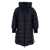 After Label 'Eriz' Black Long Down Jacket With Logo Patch On The Sleeve In Nylon Woman BLUE