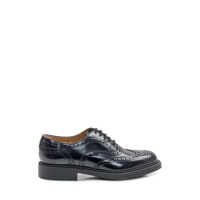 Pantofi eleganti Doucal's Doucal'S Laced Brogue In Black Leather Barbati