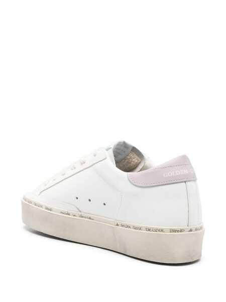 Sneakers Golden Goose Hi Star White Low Top Sneakers With Laminated Star Patch On The Side In Leather Woman WHITE Femei (BM 19145112) 3