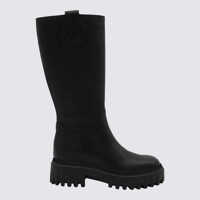 Bocanci Hogan Black Leather Boots Femei