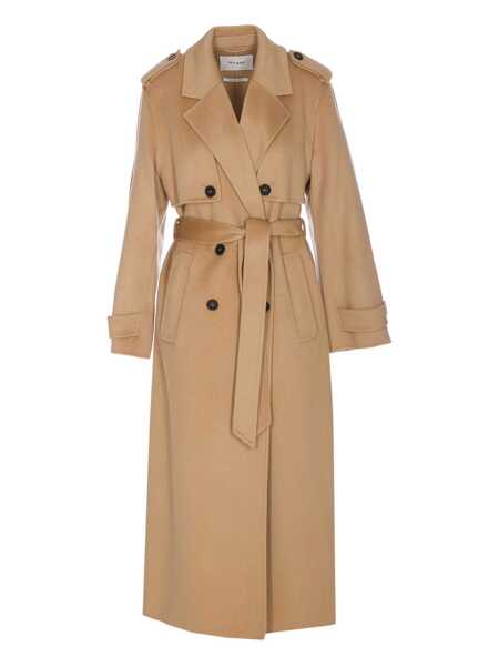 Paltoane IVY & OAK Ann Beige Coat With Classic Lapels And Belt Closure On The Front In Wool Woman Beige Femei (BM 19145226) 1