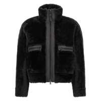 Geci Brunello Cucinelli 'Shiny Zipper Pull' Shearling Jacket Femei
