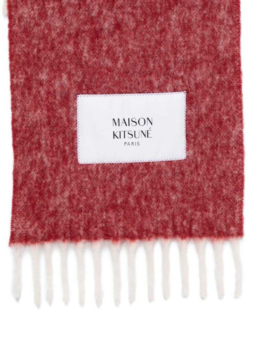 Esarfe MAISON KITSUN Maison Kitsun Scarfs BEIGE RED Femei (BM 19146222) 2