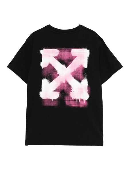 Tricouri Off-White ARROW SPRAY TEE S/S BLACK - FUCHSIA Black   Fete (BM 19147206) 2