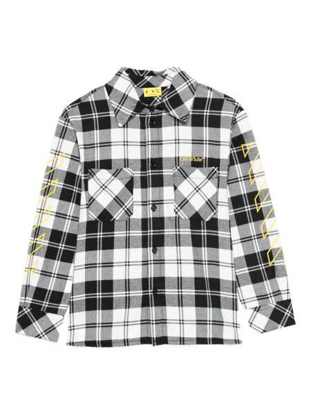 Camasi Off-White BOOKISH DIAG FLAN SHIRT L/S BLACK - YELL White Baieti (BM 19147245) 1