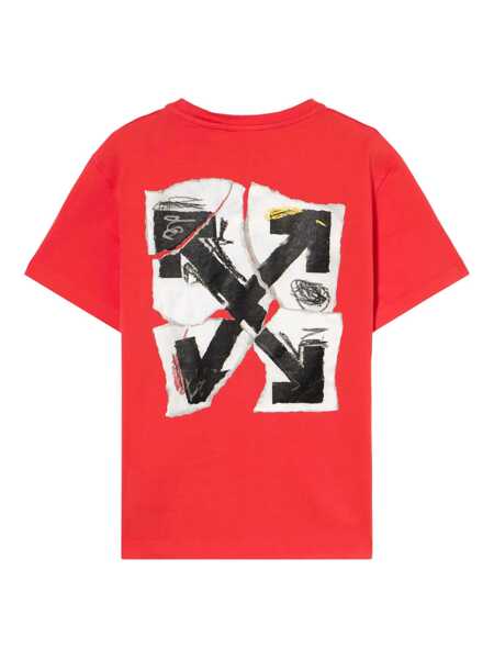 Tricouri Off-White ARROW COLLAGE TEE S/S RED - WHITE Red Baieti (BM 19147260) 2