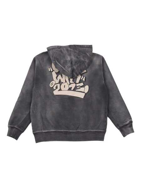 Bluze de trening Off-White GRAFFITI HOODIE ZIP UP DARK GREY - LIGHT Gray Baieti (BM 19147266) 2