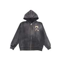 Bluze de trening Off-White GRAFFITI HOODIE ZIP UP DARK GREY - LIGHT