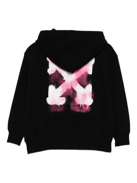 Bluze de trening Off-White ARROW SPRAY HOODIE ZIP UP BLACK - FUCHSI Black   Fete (BM 19147281) 2