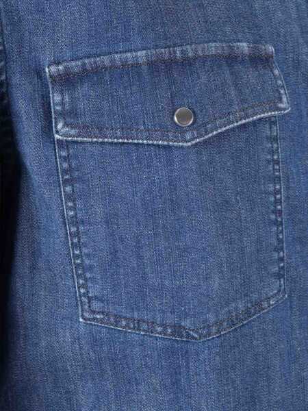 Camasi casual Dondup SHIRT Blue Barbati (BM 19147380) 3