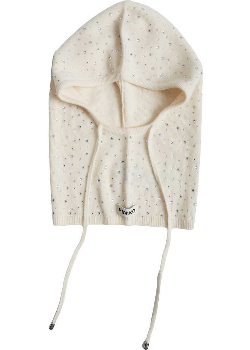 Palarii Pinko Balaclava with rhinestones Finlandia White Femei (BM 19147592) 1