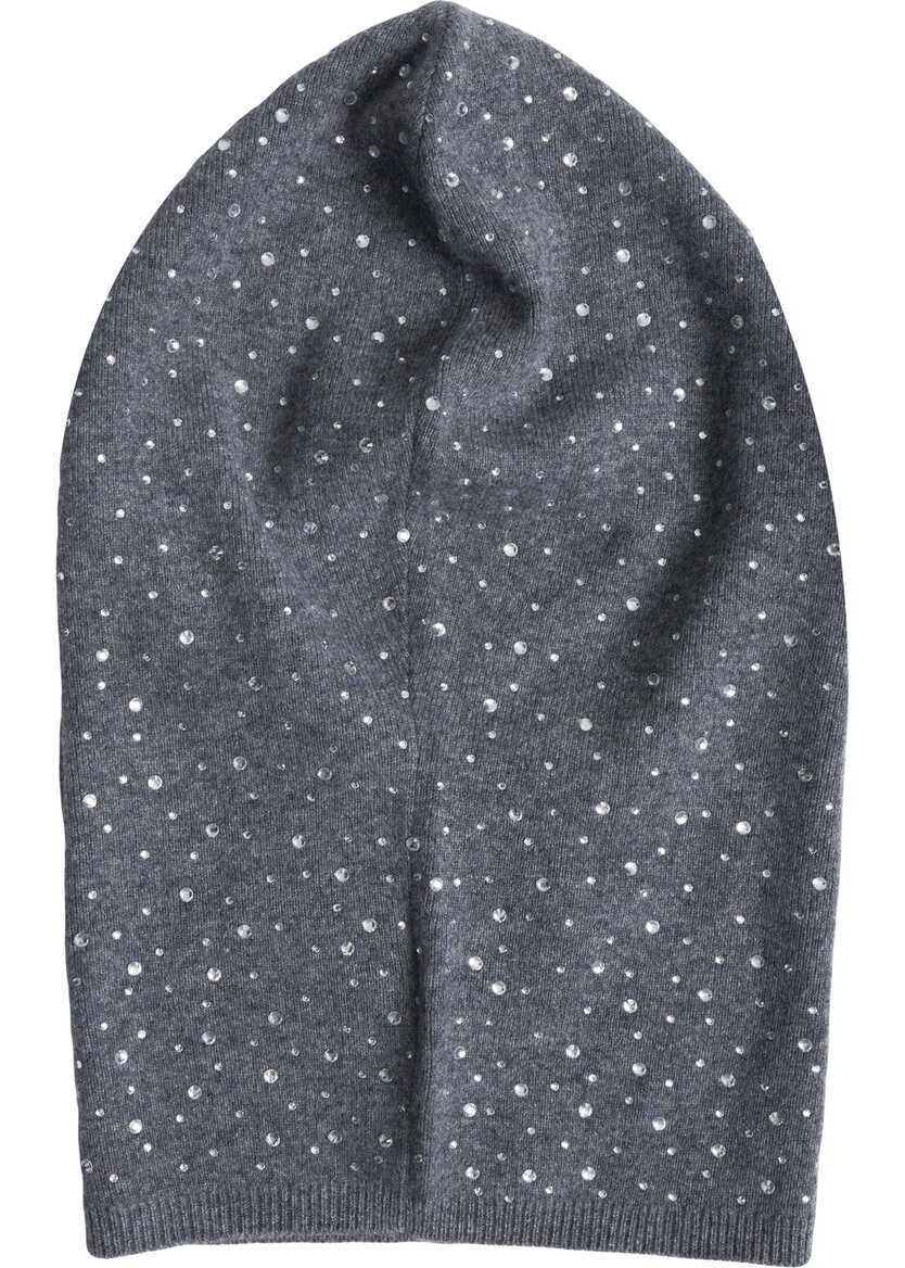 Palarii Pinko Balaclava with rhinestones Finlandia Grey Femei (BM 19147592) 3