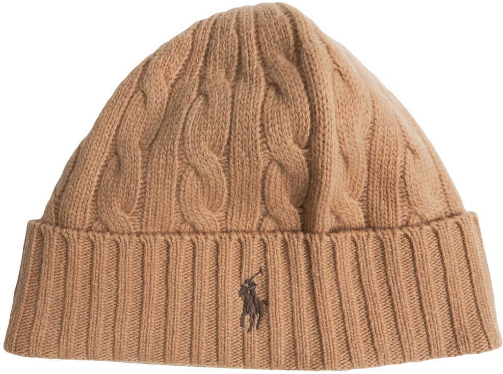 Caciuli Ralph Lauren Beanie with logo embroidery Brown Barbati (BM 19147601) 1