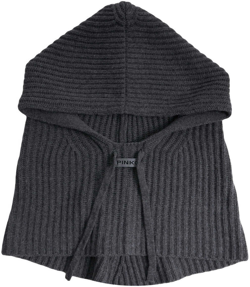 Palarii Pinko Balaclava with drawstring Grey Femei (BM 19147610) 2