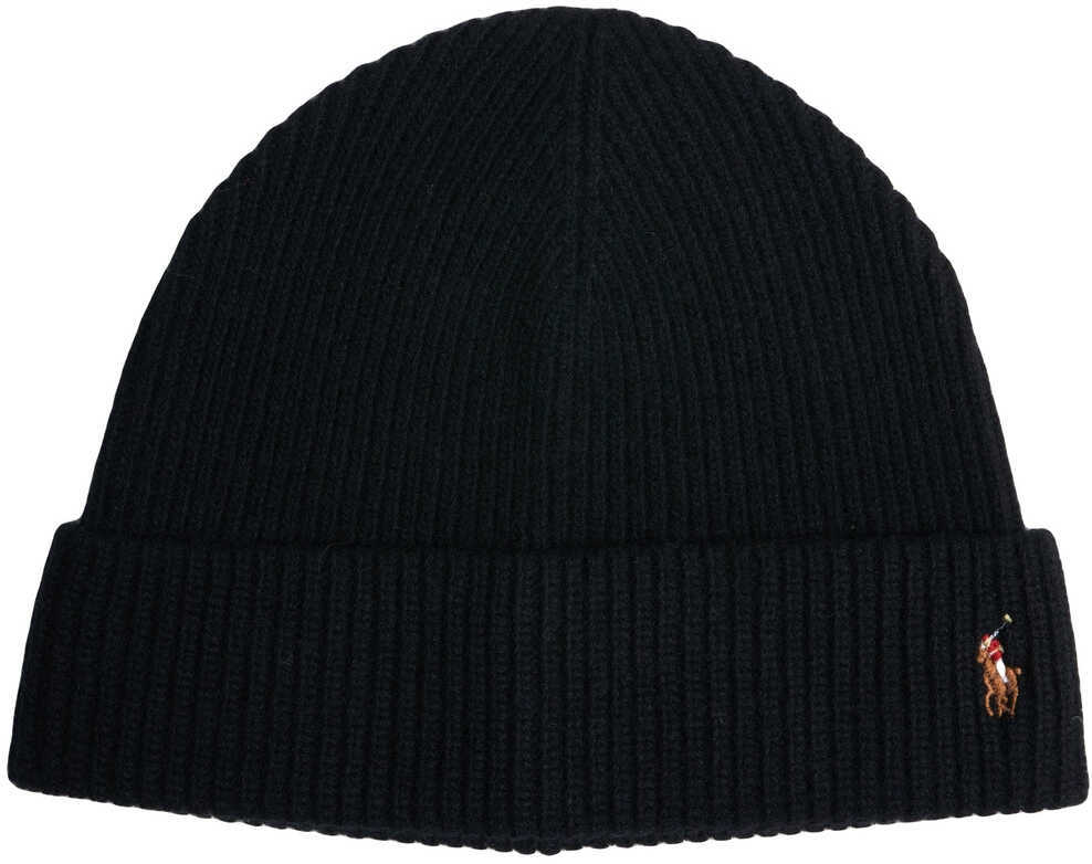 Caciuli Ralph Lauren Beanie with logo embroidery Black Barbati (BM 19147637) 2