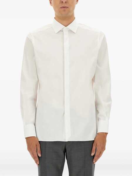 Camasi casual ZEGNA Cotton Shirt WHITE Barbati (BM 19147730) 1