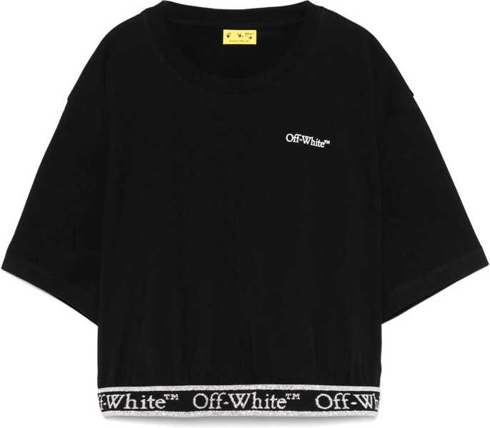 Tricouri Off-White Crop T-Shirt With Logo BLACK Baieti (BM 19147745) 1