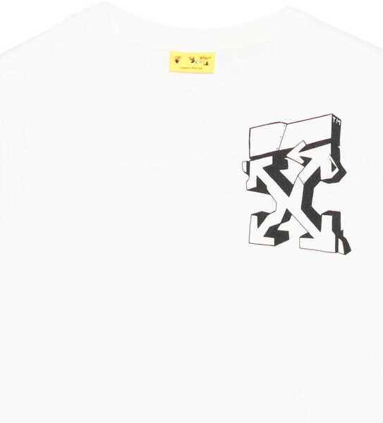 Tricouri Off-White Graffiti Logo T-Shirt WHITE Baieti (BM 19147772) 3