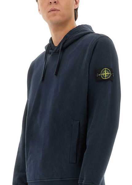 Bluze de trening Stone Island Cotton Hoodie BLUE Barbati (BM 19147796) 4
