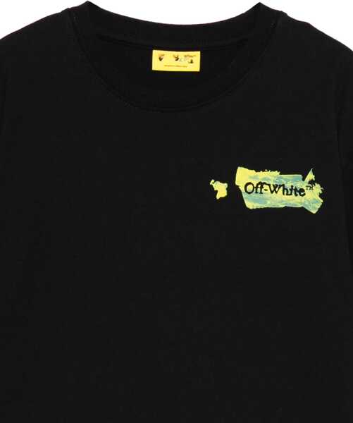 Tricouri Off-White Graffiti Logo T-Shirt BLACK Baieti (BM 19147967) 3