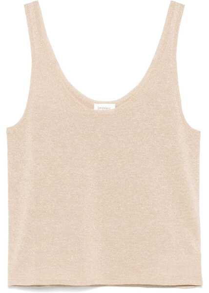 Bluze Saint Laurent Lurex Knit Tank Top GOLD Femei (BM 19147970) 1