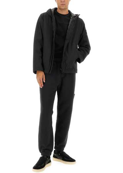 Jachete Stone Island Hooded Jacket BLACK Barbati (BM 19148006) 2