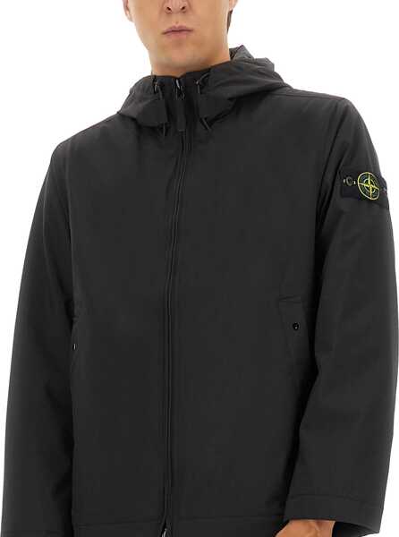 Jachete Stone Island Hooded Jacket BLACK Barbati (BM 19148006) 4
