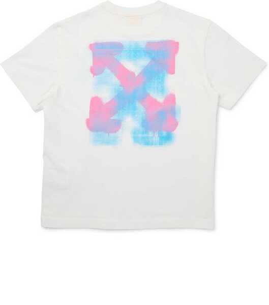 Tricouri Off-White Spray Logo T-Shirt WHITE Baieti (BM 19148018) 2