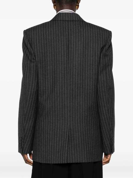 Sacouri Saint Laurent Cassandre Double-Breasted Jacket GREY Femei (BM 19148024) 4