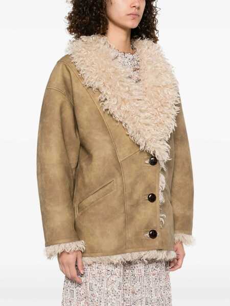Paltoane ISABEL MARANT ETOILE Clea Coat BEIGE Femei (BM 19148063) 3