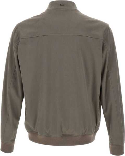 Bomber jacket Herno Resort Bomber Jacket In Suede Alternatives BROWN Barbati (BM 19148084) 2