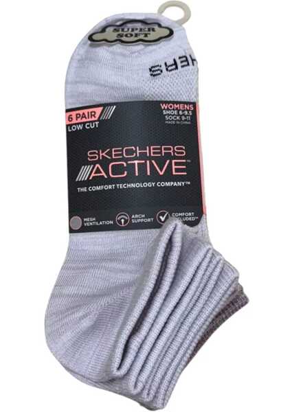 Sosete SKECHERS 6pk Womens Non Terry Low Cut Socks Pink Femei (BM 19148105) 3