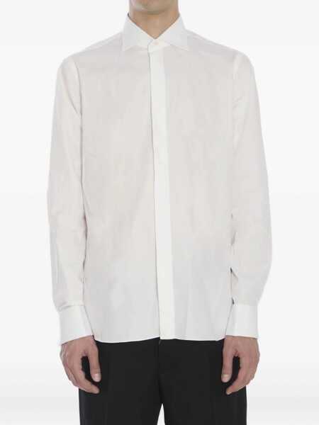 Camasi BORRIELLO Marechiaro Cotton Shirt WHITE Barbati (BM 19148114) 1