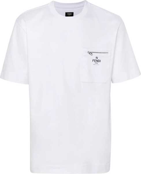 Tricouri Fendi Cotton T-Shirt WHITE Barbati (BM 19148126) 1